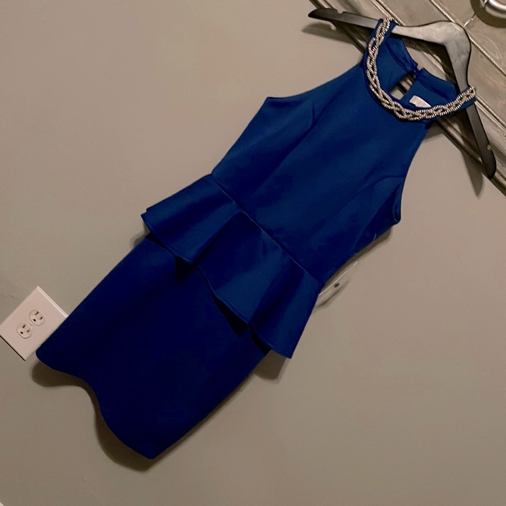 Bisou Bisou royal blue Dress. Size 2 New .